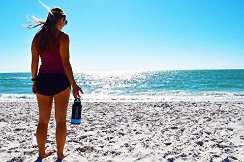 The Coldest Water Bottle 32 oz Wide Mouth Insulated Stainless Steel Hydro Thermos - Cold up to 36 Hrs/Hot 13 Hrs Double Walled Flask with Strong Cap