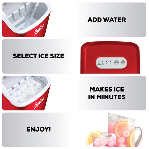 Igloo ICEB26RR 26-Pound Portable Automatic Ice Cube Maker, Metallic Red