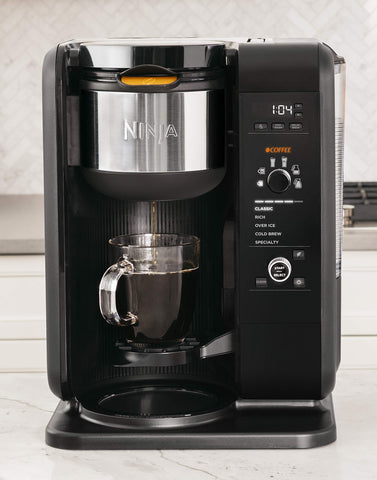 Ninja Hot and Cold Brewed System, Auto-iQ Tea and Coffee Maker with 6 Brew Sizes, 5 Brew Styles, Frother, Coffee & Tea Baskets with Glass Carafe