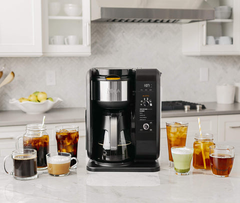 Ninja Hot and Cold Brewed System, Auto-iQ Tea and Coffee Maker with 6 Brew Sizes, 5 Brew Styles, Frother, Coffee & Tea Baskets with Glass Carafe