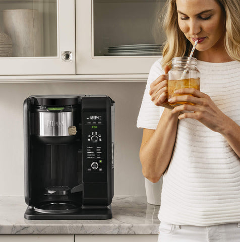 Ninja Hot and Cold Brewed System, Auto-iQ Tea and Coffee Maker with 6 Brew Sizes, 5 Brew Styles, Frother, Coffee & Tea Baskets with Glass Carafe