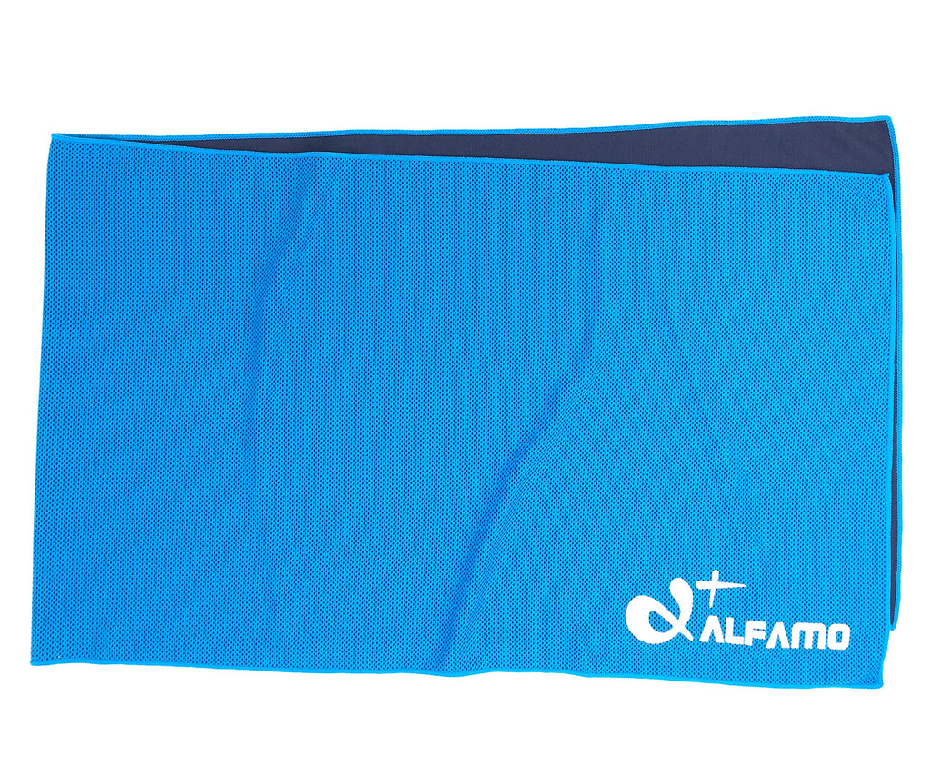 Cooling Towel for Instant Relief, 40" Long - Ultra Soft - Keep Cool for Running Biking Hiking Golf & All Other Sports, Waterproof Bag with Carabiner