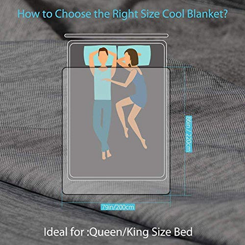 ELEGEAR REVOLUTIONARY QUEEN SIZE COOLING BLANKET ABSORBS BODY HEAT TO KEEP COOL ON WARM NIGHTS. ARC-CHILL COOLING FIBER, 100% COTTON BACKING BLANKET