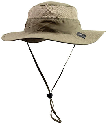 Camo Coll Outdoor UPF 50+ Boonie Hat Summer Sun Caps (One Size, Dark Khaki)