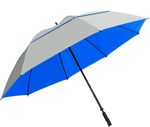 Suntek 68" Reflective UV Protection Windcheater Umbrella with Vented Double Canopy (Silver/Blue)