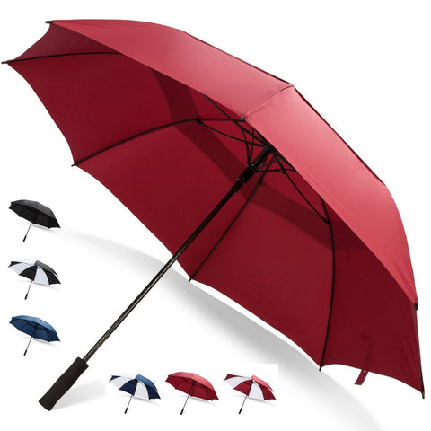 Third Floor Umbrellas 62/68 Inch Automatic Open Golf Umbrella - Extra Large Vented Windproof Waterproof Sturdy Double Canopy