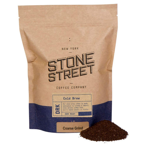 Stone Street Coffee Cold Brew Reserve Colombian Single Origin Coarsely Ground Coffee - 1 lb. Bag - Dark Roast