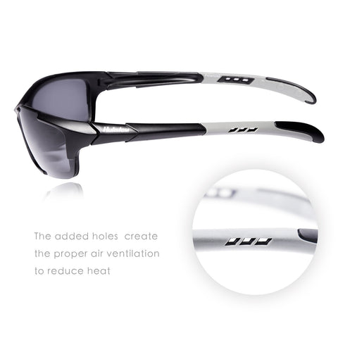 Hulislem S1 Sport Polarized Sunglasses FDA Approved (Matte Black-Smoke) Sunglasses For Men Women Mens Womens Running Golf Sports