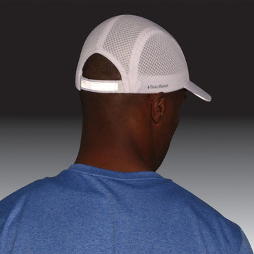 TrailHeads Race Day Performance Running Cap | The lightweight, quick dry, sport cap for men - White