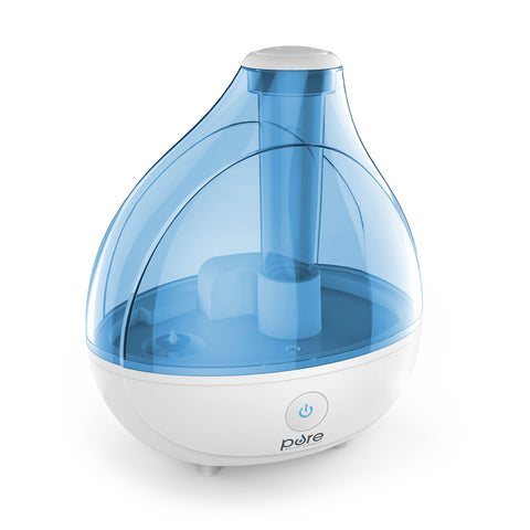 Pure Enrichment Ultrasonic Cool Mist Humidifier - 1.5L Water Tank, Quiet Operation, Automatic Shut-Off and Night Light Function - Lasts Up to 16 Hours