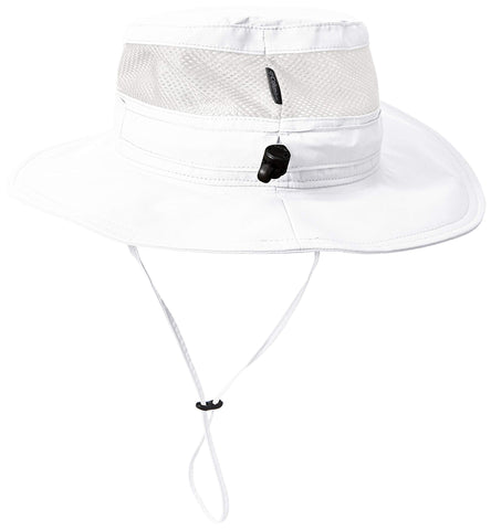 Columbia Unisex Bora Bora II Booney Hat, Moisture Wicking Fabric, UV Sun Protection, White, One Size