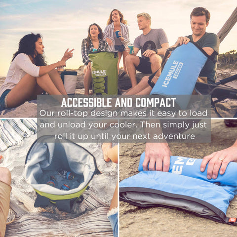 Insulated Backpack Cooler Bag - Portable, Collapsible, Waterproof & Soft-Sided Cooler Backpack for Hiking, Picnics, Camping, Fishing - 6 can