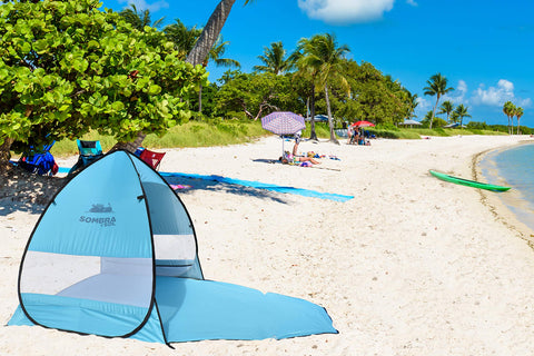 Sombra y Sol Pop Up Beach Tent UV Protection Sun Shade Canopy Instant Shelter Cabana