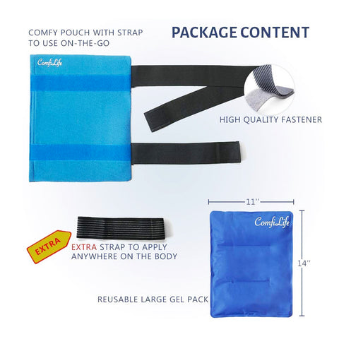 Reusable Cold/Hot Pack with Wrap for Injuries
